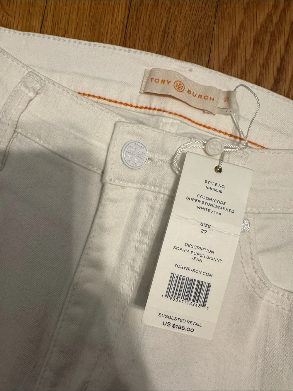 Tory Burch White Skinny Jeans
